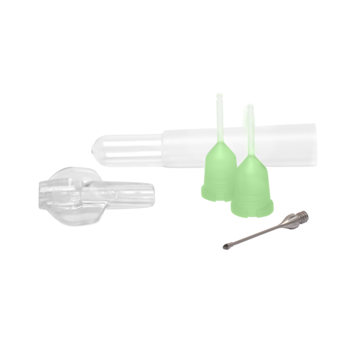 2.8 mm Disposable phaco set with 45° straight flared needle