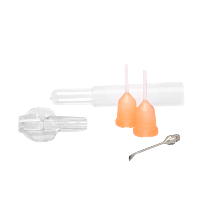 2.2 mm Disposable phaco set with 45° angled flared needle