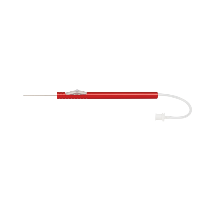 Disposable High Myopic Backflush instrument, with brush needle and active aspiration. (25 gauge / 0.5 mm)