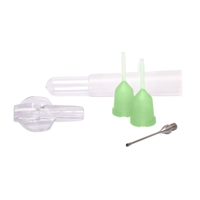 2.8 mm Disposable phaco set with 30° straight flared needle