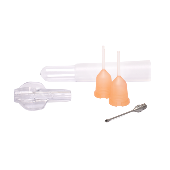 2.2 mm Disposable phaco set with 45° straight flared needle