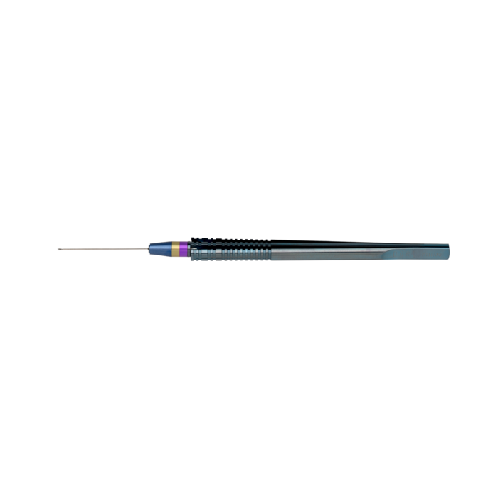 Microscissors: Curved, Horizontal. (25 gauge / 0.5 mm)