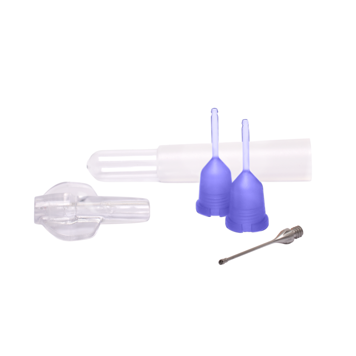 MICS 1.8 mm Disposable phaco set with 45° straight flared needle