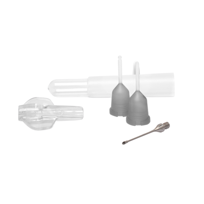 2.4 mm Disposable phaco set with 45° straight flared needle