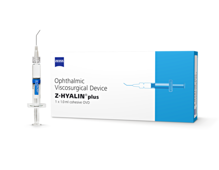 Z-HYALIN plus OVD Packshot and Syringe IRIS Design product image (med-medium)